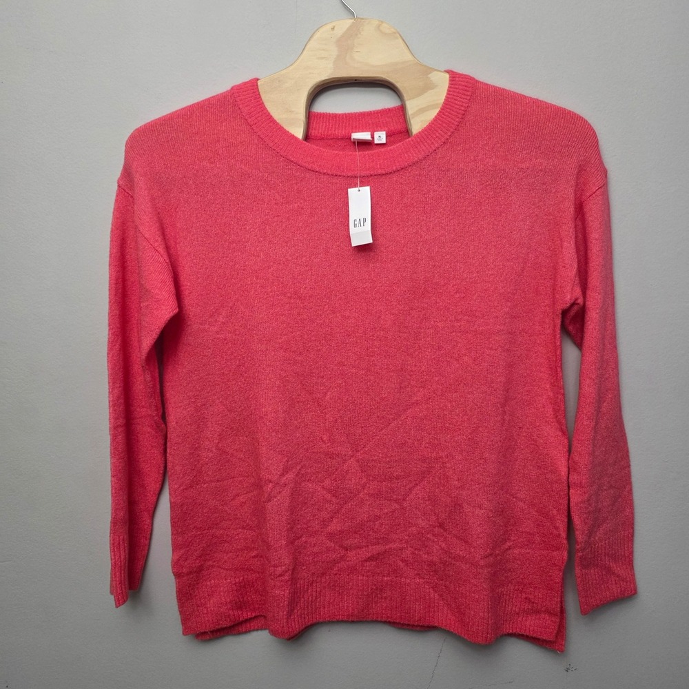 Gap Sweater Womens XL Pink Crewneck Long Sleeve Marl Knit Casual Preppy New